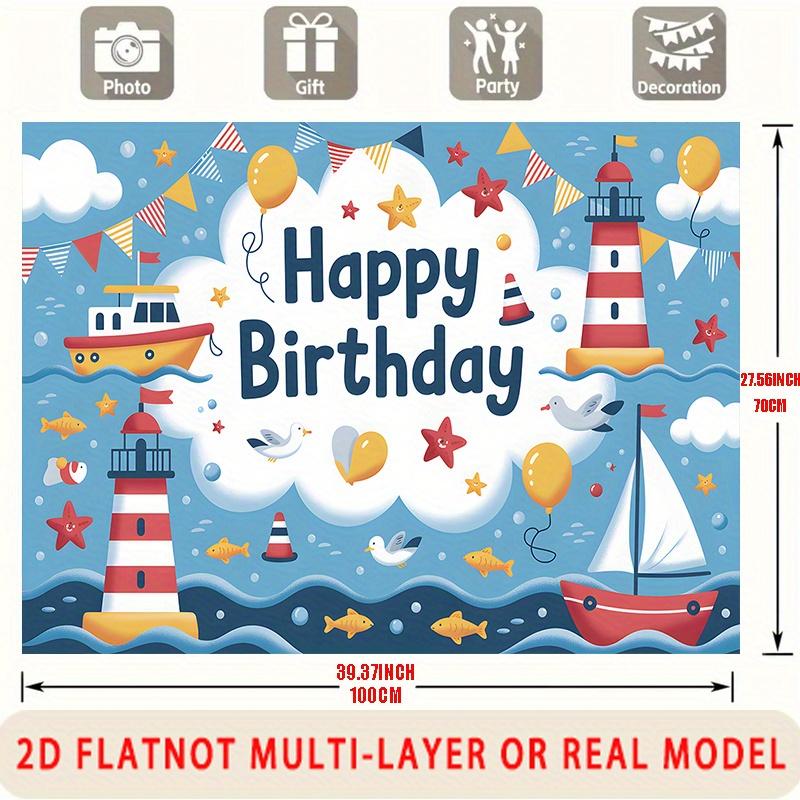 1pc Photography Birthday Party Banner - Party Supplies