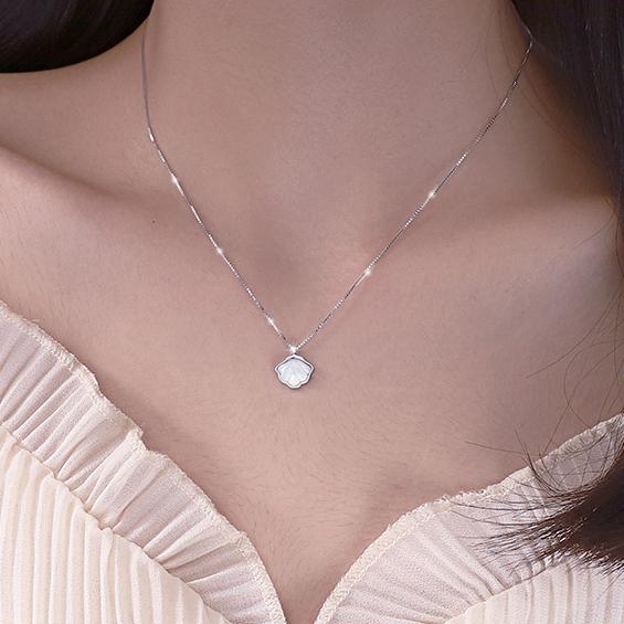 PONYKISS  Sterling Silver Shell Pendant Chains Necklaces for Women Cute Animal Fine  Minimalist Accessories In Summer