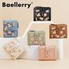 Baellerry Girl Short Wallet With Cartoon Bear Design And Coin Pocket For Daily Use