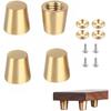 4PCS Brass Cutting Board Feet Furniture Leg Chopping Board Stabilisers Non Slip Jewelry Box Board Display Tray Riser Feet