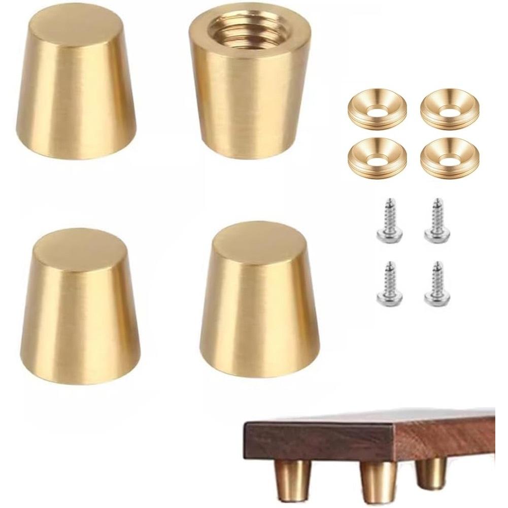 4PCS Brass Cutting Board Feet Furniture Leg Chopping Board Stabilisers Non Slip Jewelry Box Board Display Tray Riser Feet