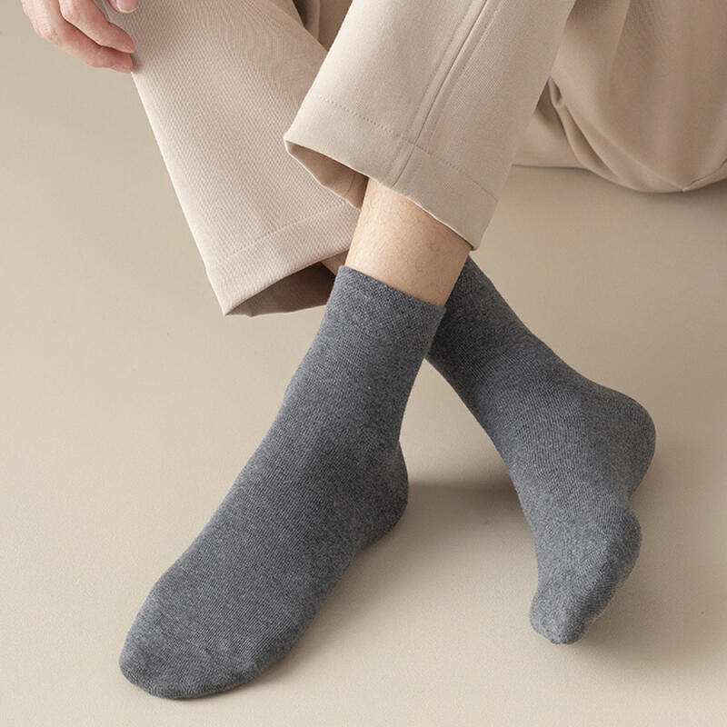 [10 Pairs] Men's Simple Daily Plain Suit Mid-Calf Socks