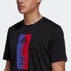 Adidas T Shirts Men's Black Crew Neck Moderate Straight Fit GL3263