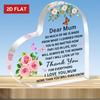 2D Flach, 2D Flach für Mama Geschenke Danke für Mama Geschenke von Tochter Sohn Glas-Effekt Schild Weihnachten Geburtstagsgeschenke für Mama Lieb für Mama Geschenk Hal