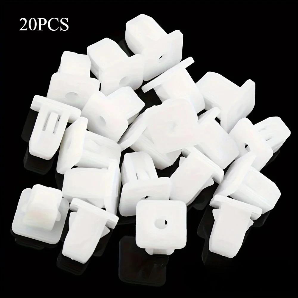 

20/50/200pcs white square fasteners for car, rivet retainer clips for car bumpers, car door embellishment panel clip