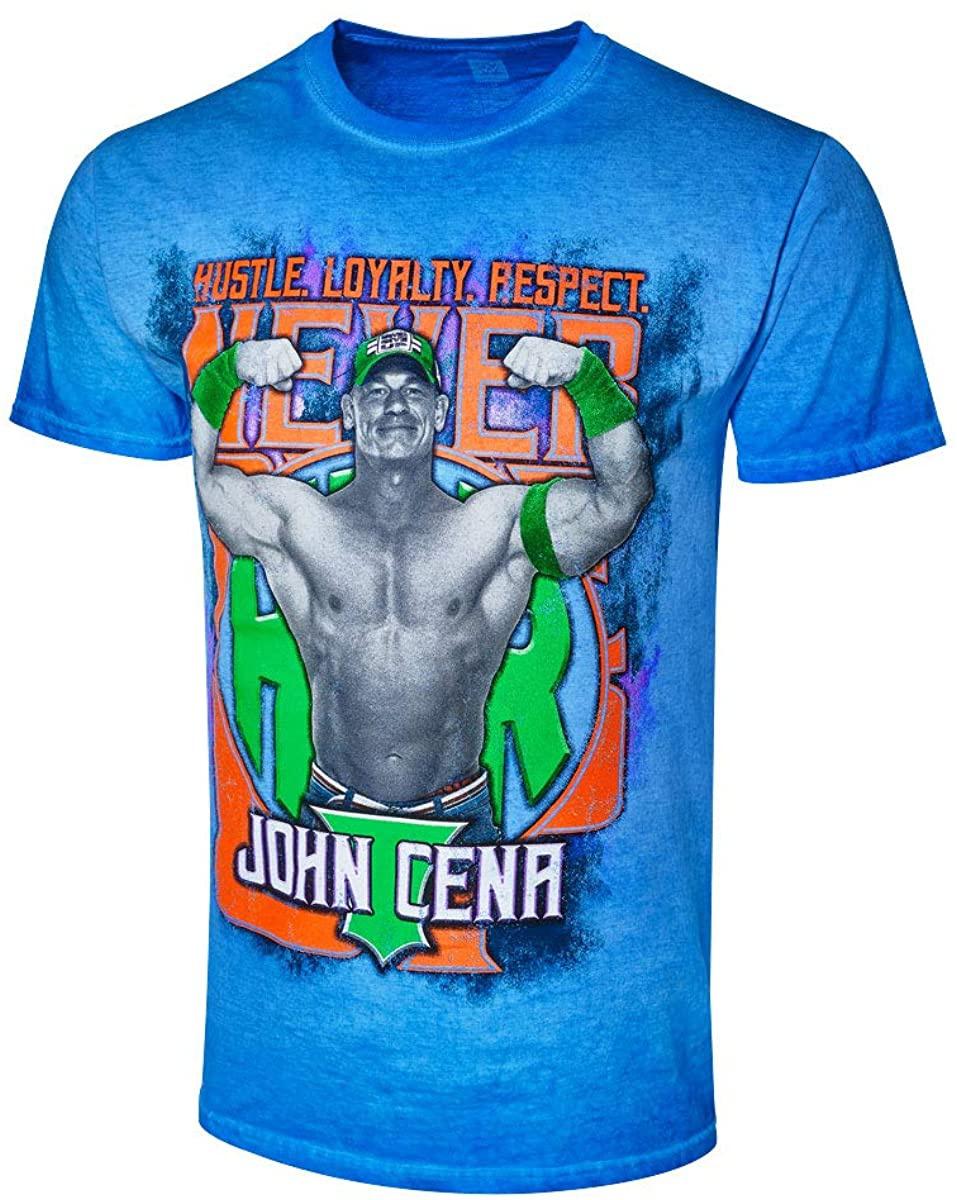 

Authentic Wear John Cena Hustle Loyalty Respect Mineral Wash T-Shirt Royal Blue 2Xl