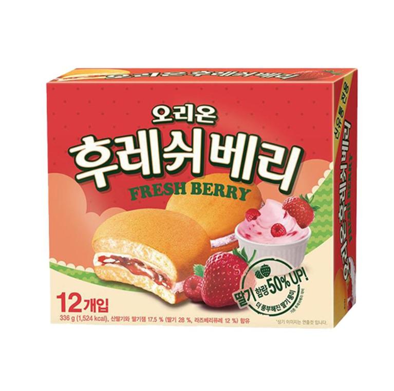 Orion Fresh Berry 12pcs (Strawberry Banana / Strawberry / Melon / Yogurt Berry / Peach)