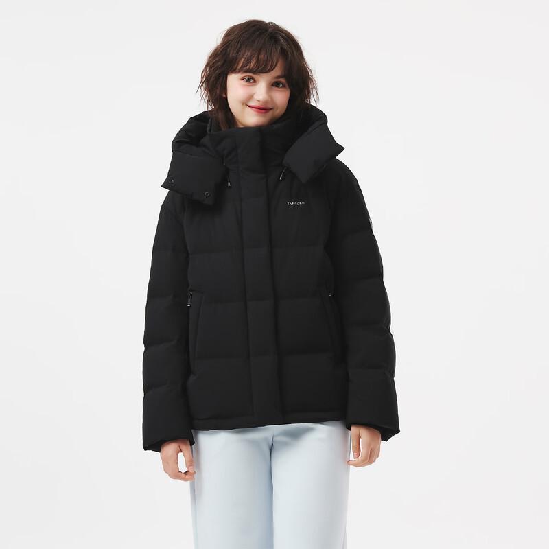 Tanboer Women's Short Puffer Down Jacket with Detachable Hood