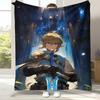 Retro Z-Zelda Cartoon Link Games Flannel Blanket,Ultra Soft Warm Plush Throw for Home Bedroom Bed Sofa Cover Camping Picnic Kid