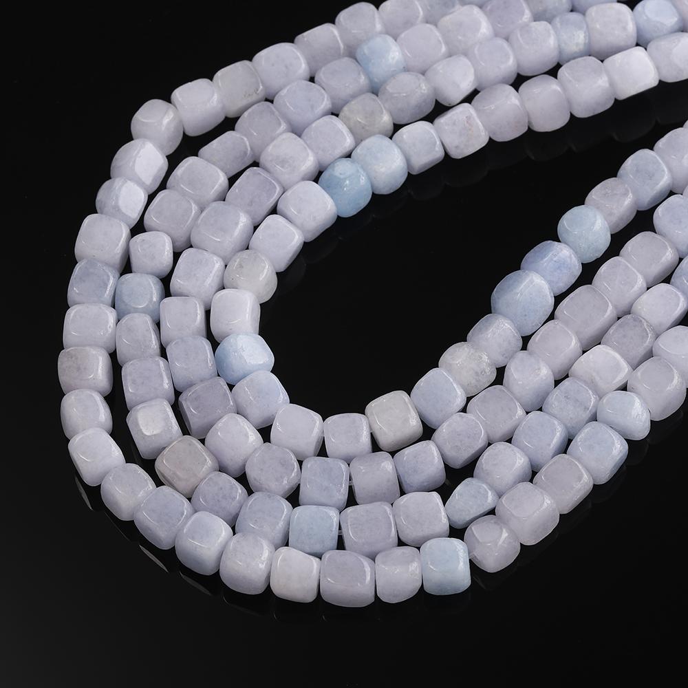 1 Strand Natural Stone Agate Beads 7.5 x 7.5mm Cube Spacer Loose Bead for Jewelry Making DIY Bracelet Necklace Accessories