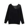 Sweater Women's Medium and Long Loose Spring and Autumn Knitted Sweater Lazy Wear One-word Shoulder Off-the-shoulder Top