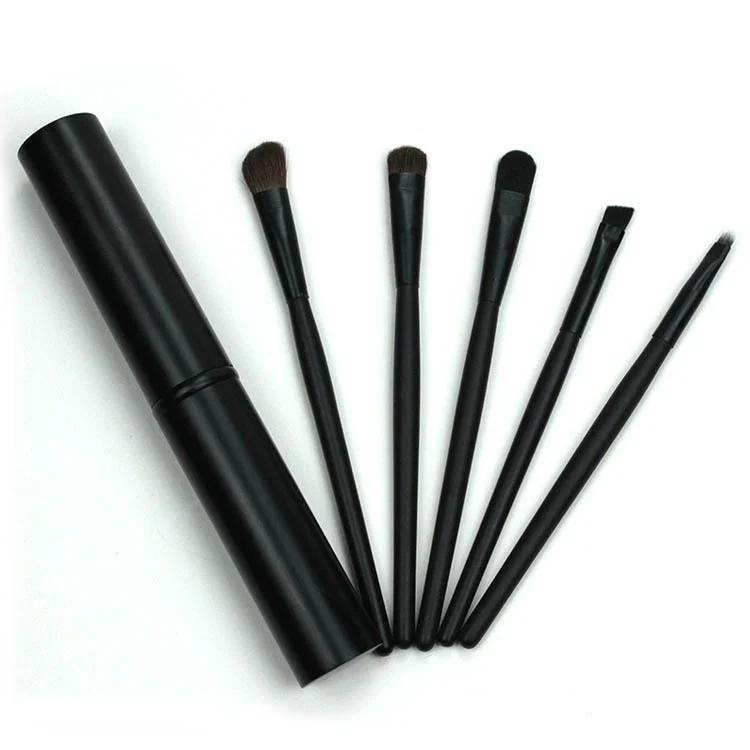 5PCS/Set Makeup Brushes Wood Handle Eye Shadow Brush Mujer Maquillajes Eyebrow Brush Cylindrical Small Pen Beauty Make Up Tool