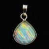 Top Quality Natural Opal 28 Ct Pear CERTIFIED 925 Sterling Silver Gems Pendant