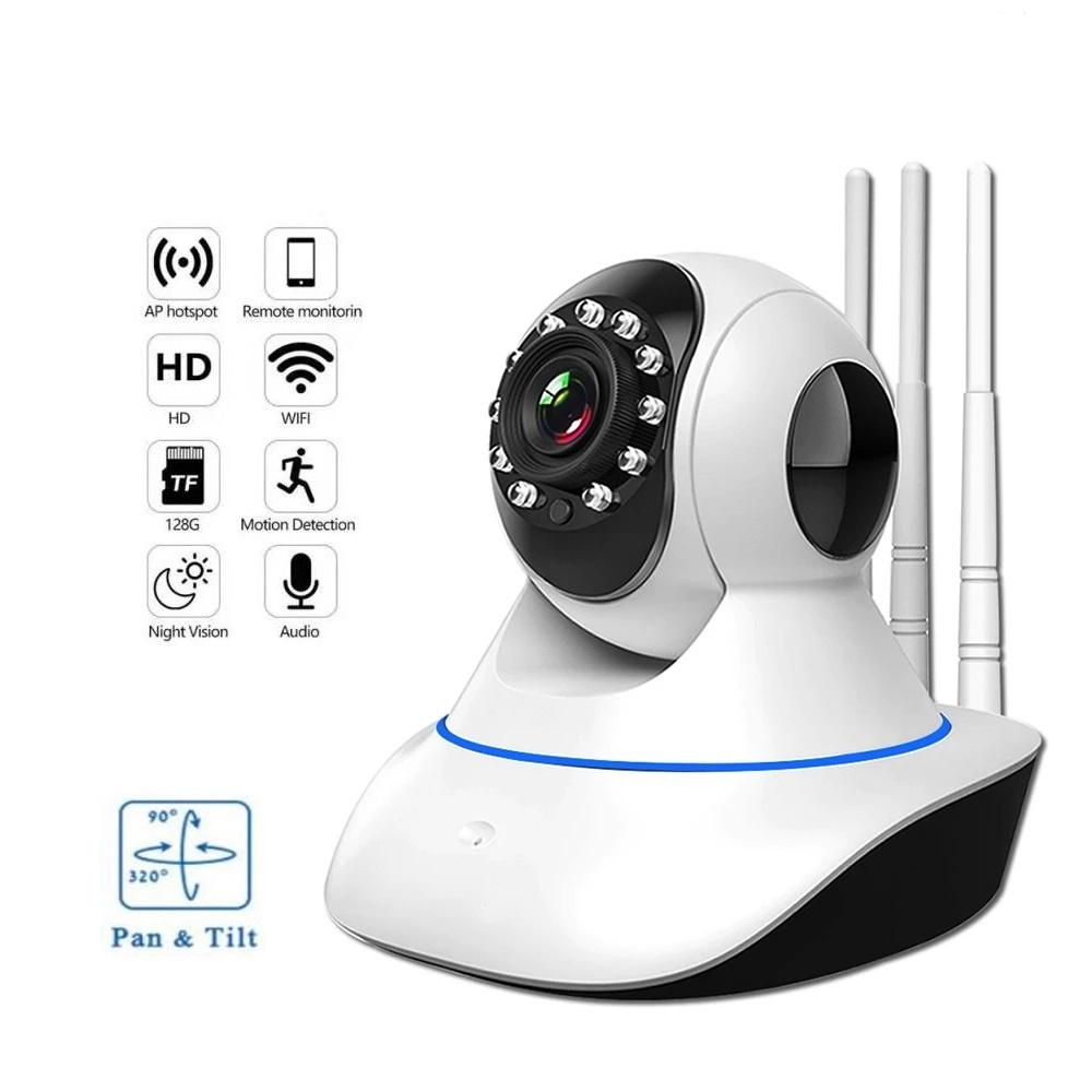 WIFI 1080P Pan Tilt Wireless Camera Indoor Two Way Audio Infrared Home Secuirty Wireless Cameras 15M IR with Lan Port
