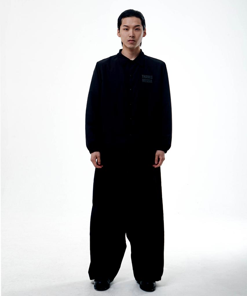 Thanks Messia Arch Logo Coach Jacket-Black