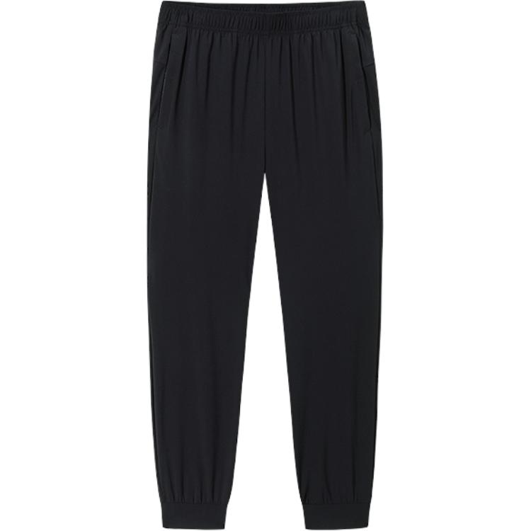 

Anta Comfortable Casual Simple Slim Fit Mid Waist Solid Color Versatile Breathable Knitted Sports Pants Men bottoms Basic-Black 152527307-2 M