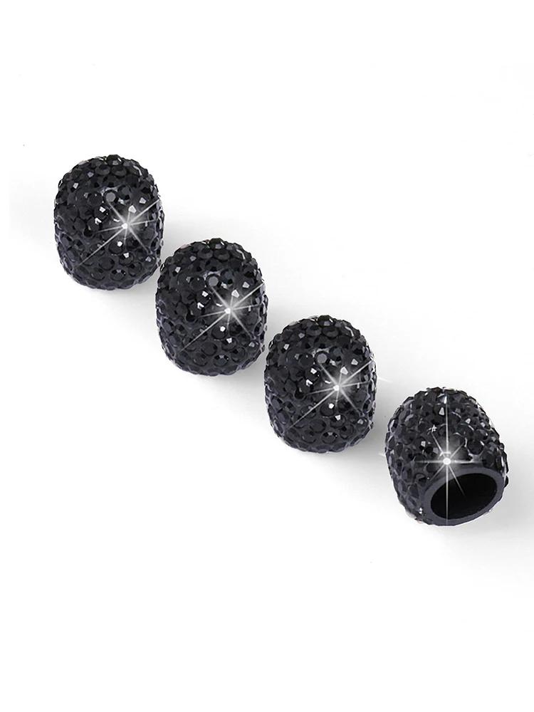 Car Diamond-encrusted Valve Cap Car-mounted Clay Full-drilled Rhinestone Valve Core Cover Car Diamond Wheel with Diamonds Tire