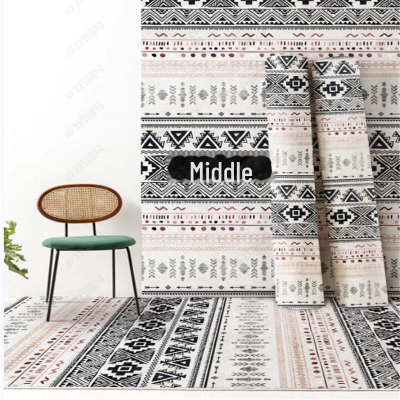 Elegant Moroccan-Nordic Carpet for Living Room, Sofa, Coffee Table, and Bedroom