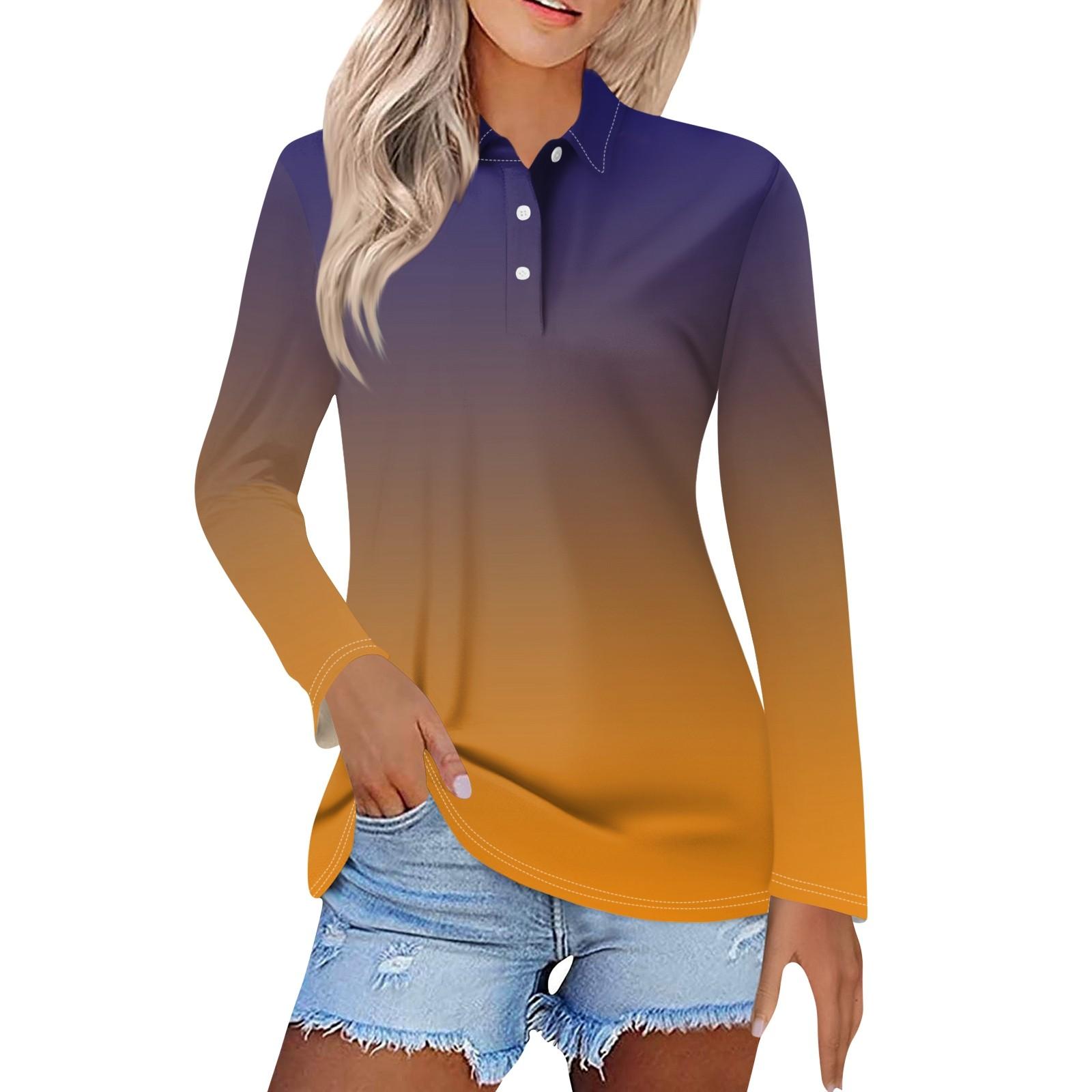 

Женская модная повседневная рубашка с отворотом и длинным рукавом с принтом, женские топы на пуговицах XXXL оранжевый