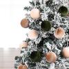 Christmas Balls Ornaments 3.1inch Flocking Globes Set Christmas Ball Decorations For Home Workplace Dance Party Yard Indoor