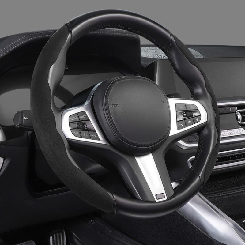 Universal Lenkradbezug 38cm 15inch Wildleder Lenkrad Booster Bezug Für Auto Rutschfester Schutz Zubehör
