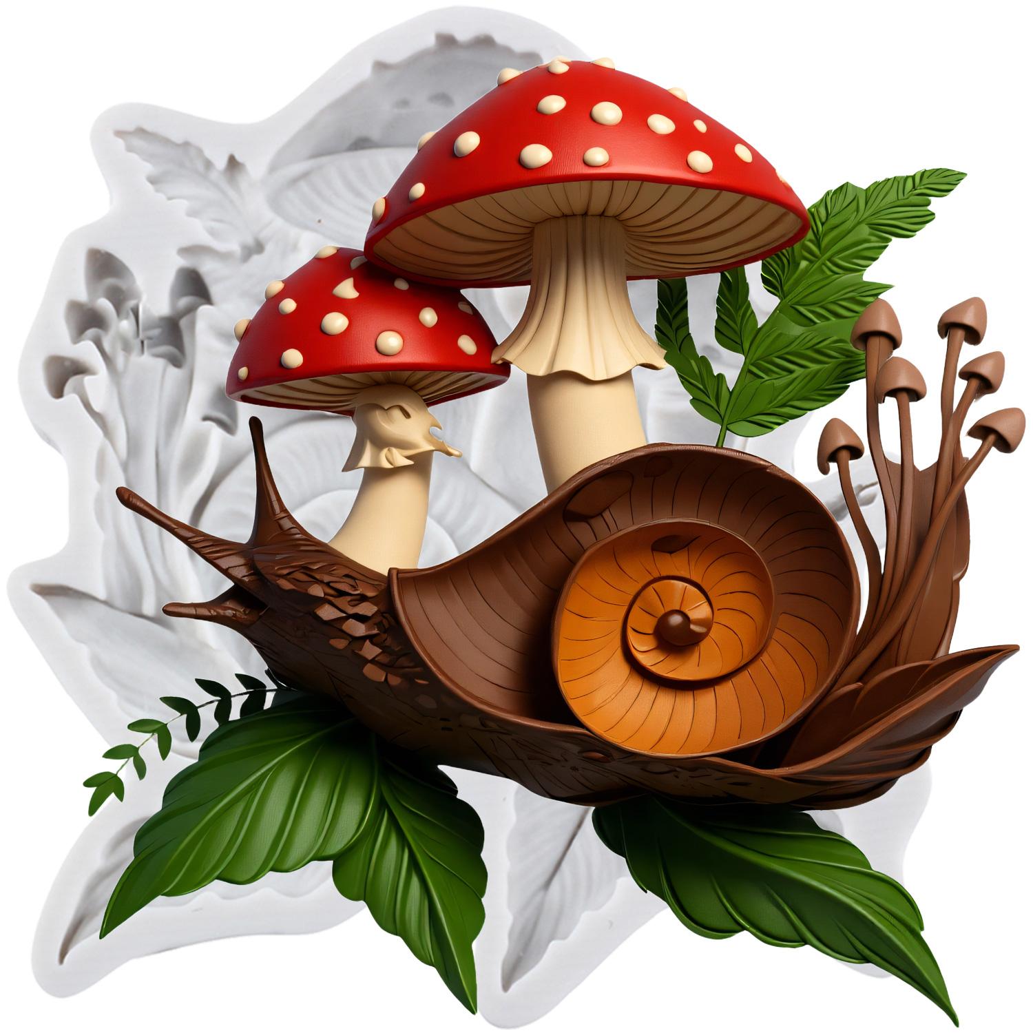 

Силиконовые формы для грибов, форма для улитки из мастики, инструменты для украшения торта, топпер для кексов, форма для конфет, шоколада, гампасты серый