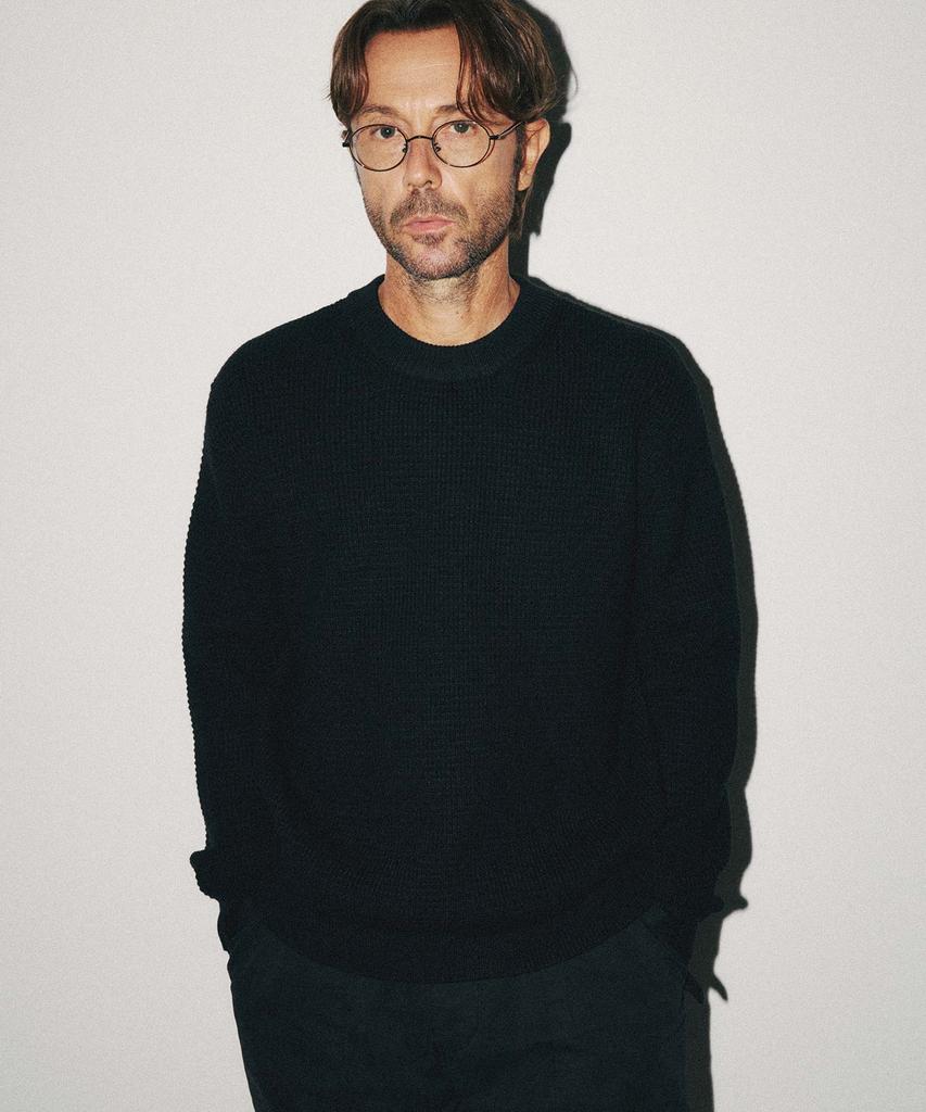 WMC Waffle Crewneck Knit_Black