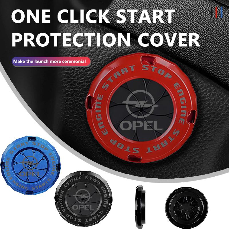 For Opel Decorative Cover Ignition Device One Click Start Button Engine Start Stop Switch Button Meriva Mokka Grandland Vectra