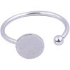 20pcs Stainless Steel Flat 8mm Pad Ring Base Blank DIY Finger Ring Bezels for Jewelry Making Accessories
