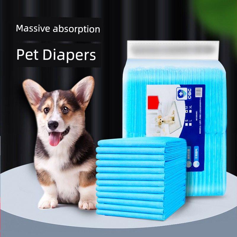 

Pet Supplies Disposable Thickened Urine Pad Export Cat and Dog Large Size Deodorant Urine Pad Pet Diapers Rabbit Blue XS thickened upgrade 30*45CM20