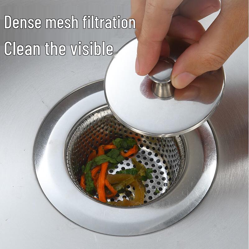 OEING Stainless Steel Pop-Up Sink Drain Strainer