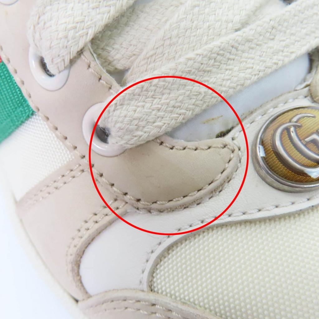 Great GUCCI Low cut sneakers Web stripe GG Marmont vintage logo beige Women 35.5 Used