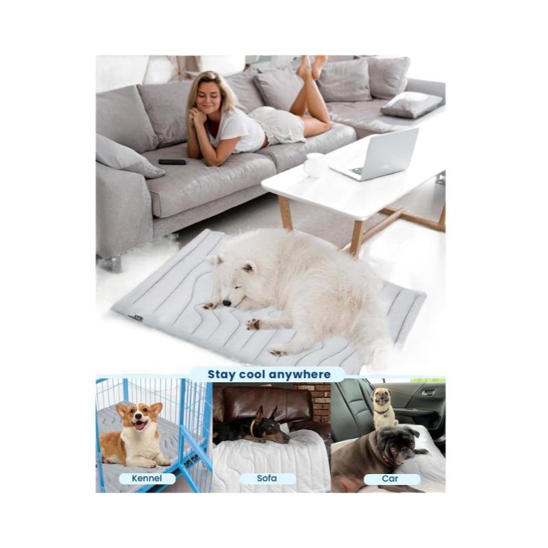 Summer Pet Cooling Pad - Reversible Ice Mat for Dogs & Cats, Heat & Cold Relief, Comfortable Anti-Slip Sleeping Mat
