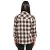 Chemise Lumberjack Femme - Urban Classics - TURNUP FLANELL - Manches longues - Brun - Blanc