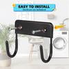 Space Saving Iron Board Wall Mount Dual Hooks Iron Board Holder  Laundry Room Storage