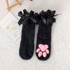 Paw Pads Cat Paw Plush Socks Kitten Claw Bowknot Warm Socks Harajuku 3D Cat Paw Socks  Indoor