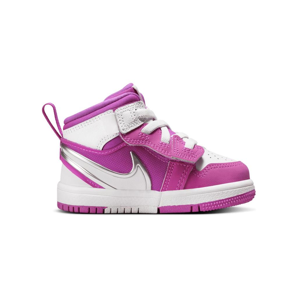 Air Jordan 1 Mid RM EasyOn TD Fire Pink Baby Sneakers White FQ1283-601