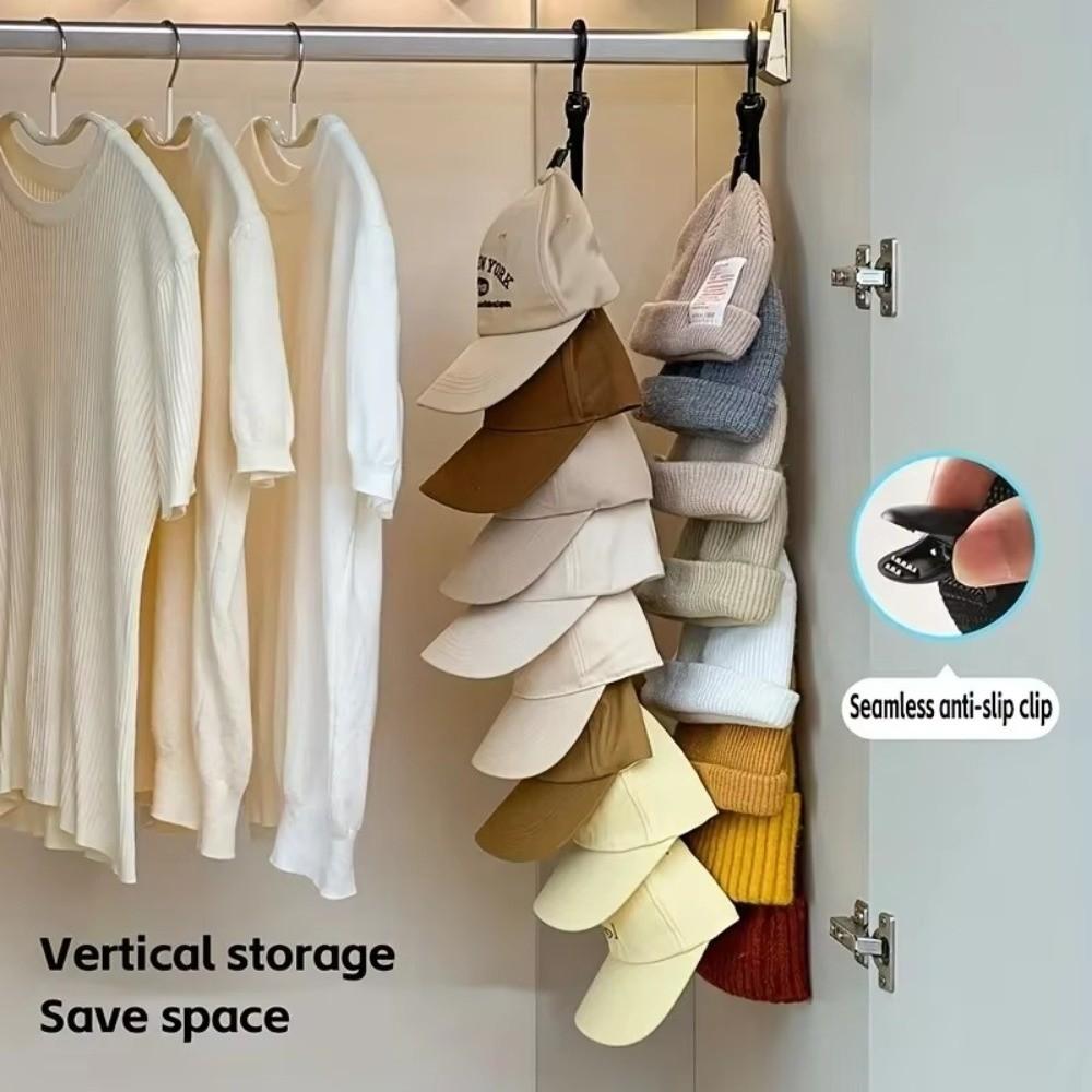 With 8 Clips Hat Storage Rack Multifunctional Hat Organizer Durable Hat Storage Clip Underwear