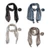 Stylish Polyester Scarf Elegant Neck Kerchief As Shawl Hair Accessory Or Fashion Belt Office Casual Wear Scarf