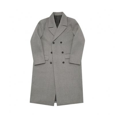 Woolen Coat Men's Korean Style Trendy Knee-length Mid-length Windbreaker Winter Thickened Loose Double-breasted Woolen Coat