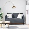 2 Seater Sofa in Dark Grey 109 cm Velvet