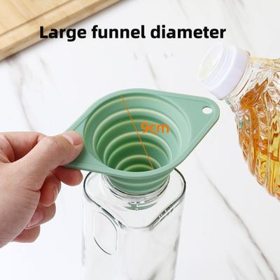 Entonnoir Télescopique en Silicone Résistant à la Chaleur Pliable Entonnoir Portable Petit Entonnoirs de Cuisine pour Remplir les Bouteilles
