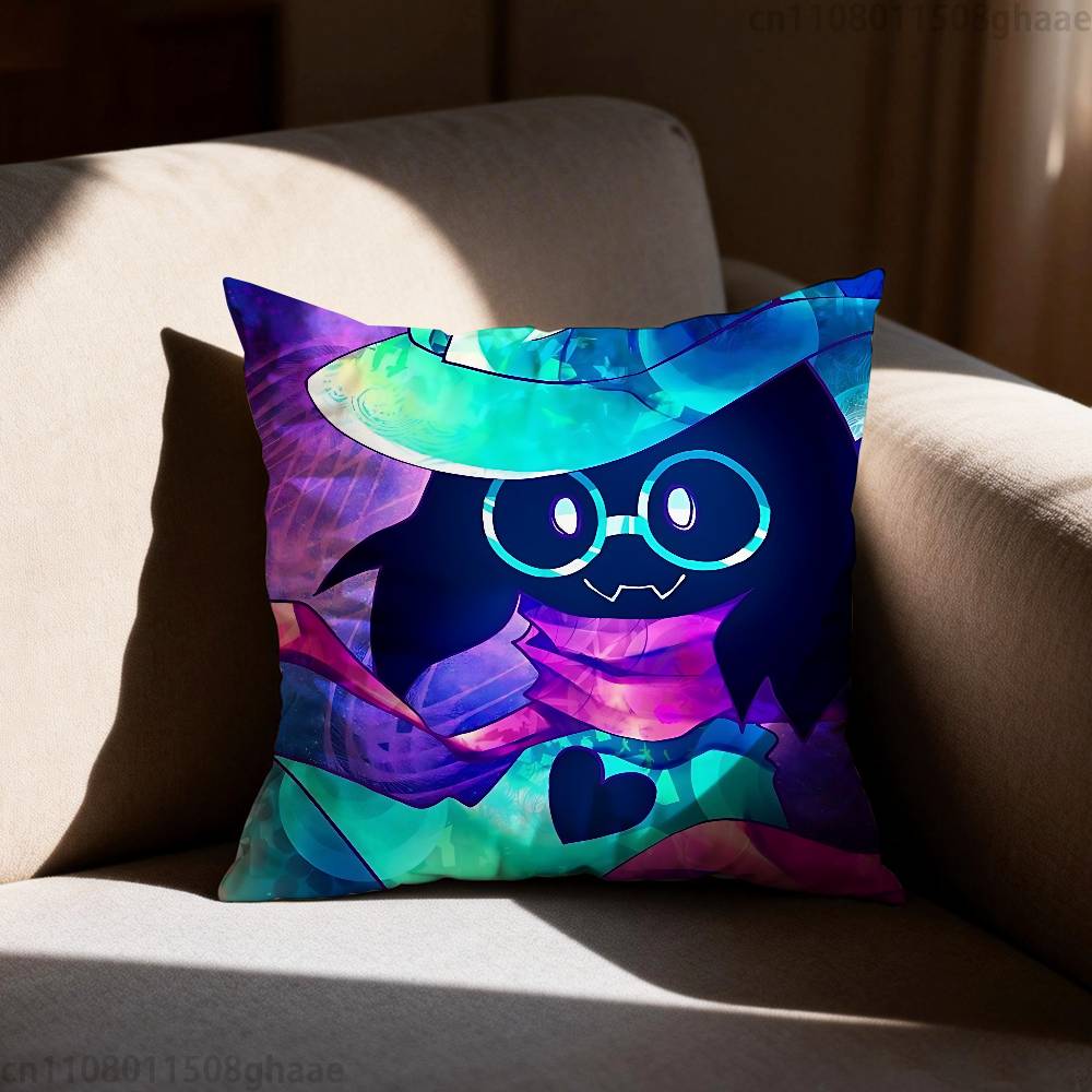 Deltarune Ralsei Game Pillow Case Antidustmite Pillowcase Invisible zipper silky short plush Sofa cushion cover