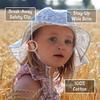 Girls Cotton Sun Hat Summer Floppy Hat for Babies and Toddlers [JAN & JUL] 50+UPF (M 6-24 months, Cherries)