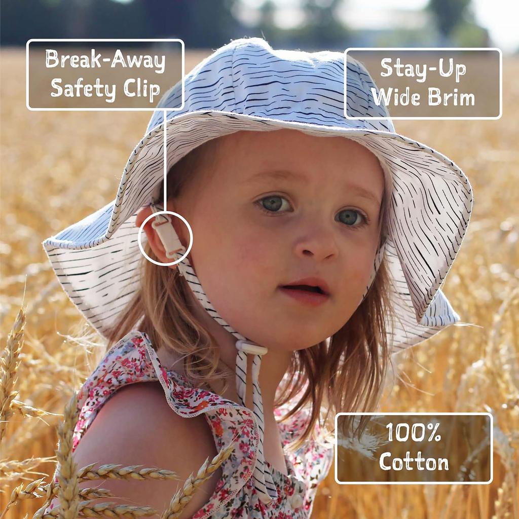 Girls Cotton Sun Hat Summer Floppy Hat for Babies and Toddlers [JAN & JUL] 50+UPF (M 6-24 months, Cherries)