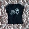GLYDE Harajuku Aesthetic Y2k Crop Top Women Sexy Letter Print Graphics Baby Tee Goth Casual Short Sleeve Tshirt Punk Streetwear Slim