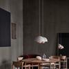 Simple Flower Shape Lampshade Small Chandelier Adjustable Wire Length Three Light Colors Modern Globe Kitchen Dining Room Ceiling Lamp