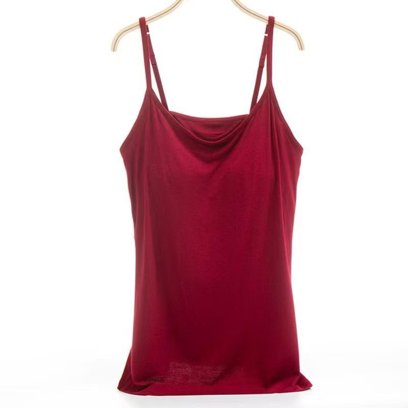 Modal Camisole with Built-in Chest Pad and Stylish Back Design