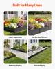 Galvanized Steel Landscape Edging, 6-Pack 1016 X 254 Mm Metal Edging for Landscaping with 8 Mounting Clips, Heavy Duty Metal Garden Edge Border for