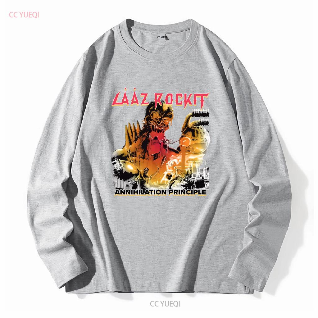 Laaz Rockit Band Bílé tričko Všechny velikosti S 5XL T2094 vintage Vyprané Měkké s potiskem Univerzální Prodyšné Pohodlné Ležérní pánské